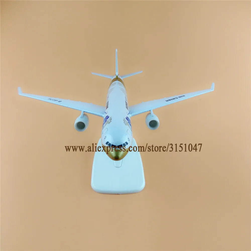 Модель самолета China A330 с голубым пионом 20 см | Дом и сад