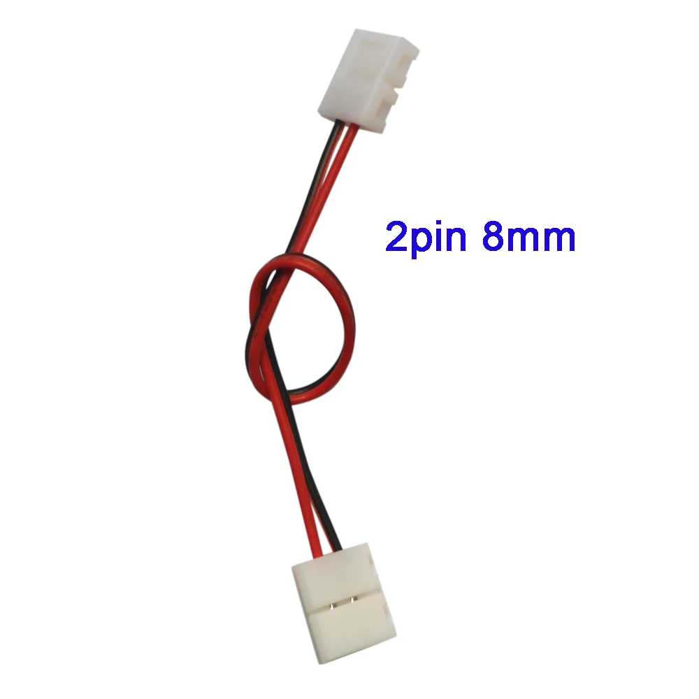 2pin 8mm 5-100 шт. 2pin 3pin 4pin 5pin 6pin разъем двойной карабин кабель для 3528 WS2812 5050 RGB RGBW rgbww светодиодный полосы света - Цвет: 2pin 8mm