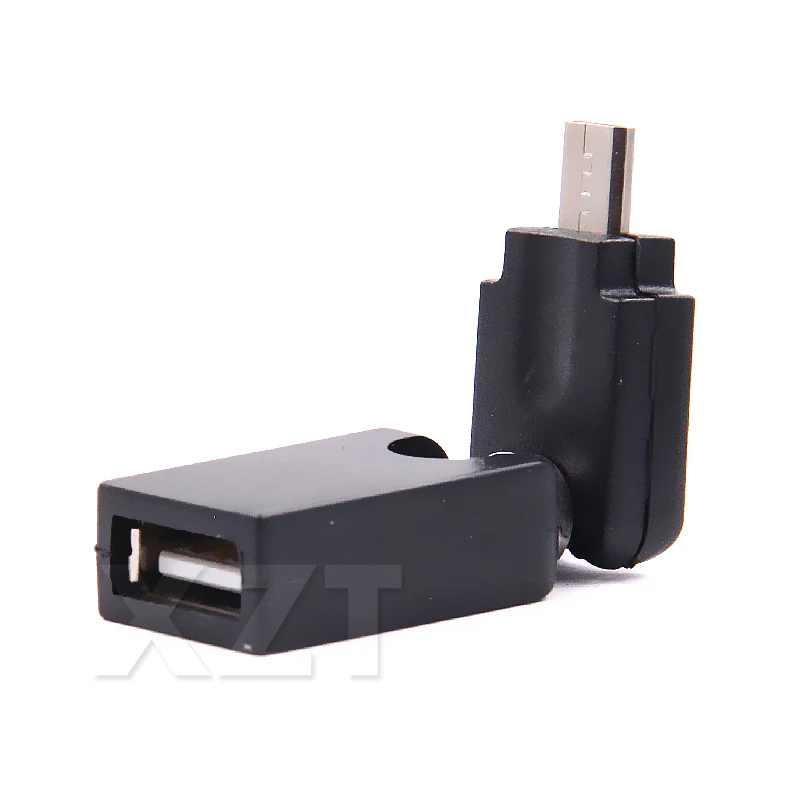 Адаптер с разъемом для передачи данных Micro Male-USB A Female 1 шт. вращение на 360 градусов