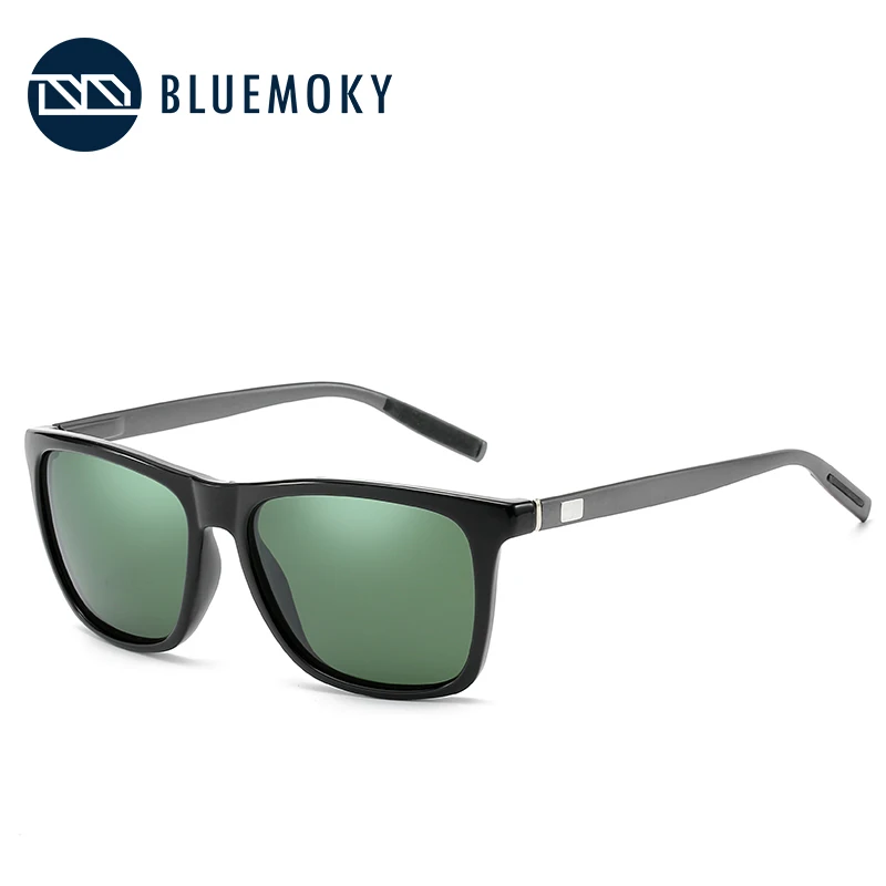 BLUEMOKY, квадратные поляризованные солнцезащитные очки для мужчин, UV400, очки, солнцезащитные очки для мужчин, Полароид, для вождения, черные, брендовые, оттенки для мужчин - Цвет линз: 003