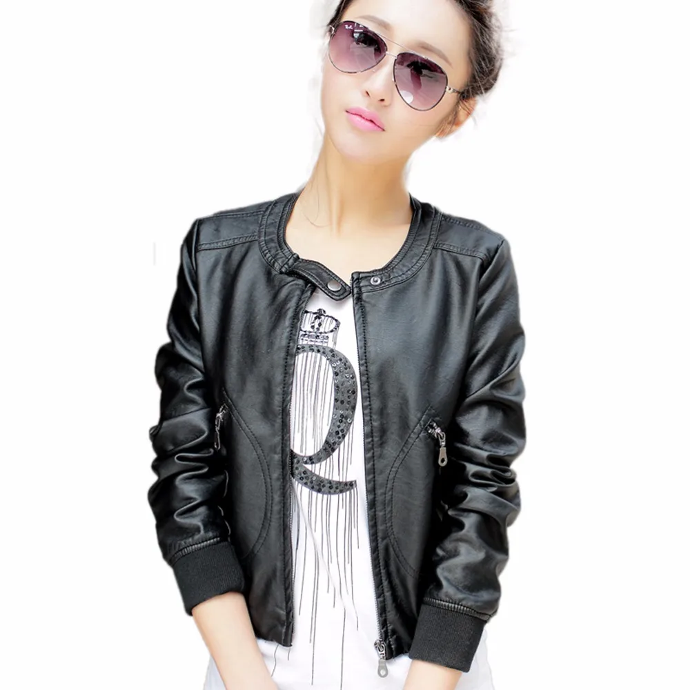Коллекция Весна осень кожаные куртки женские. Кожаная верхняя одежда для женщин.