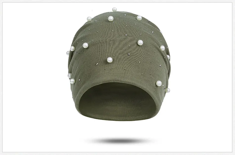 SuperB& G Новые Модные женские осенне-зимние Skullies Beanies Hat Shine Pearl Стразы Beanies шапки шапочка в стиле кэжуал Gorros