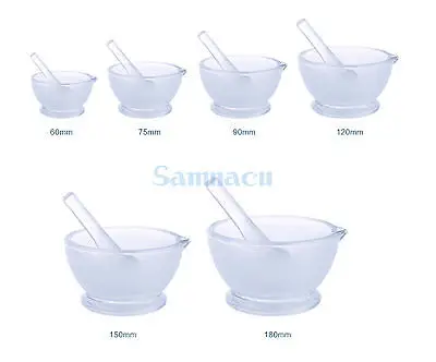 180 мм I.D фармацевтическая чаша и пестик из твердого стекла набор шлифовальных