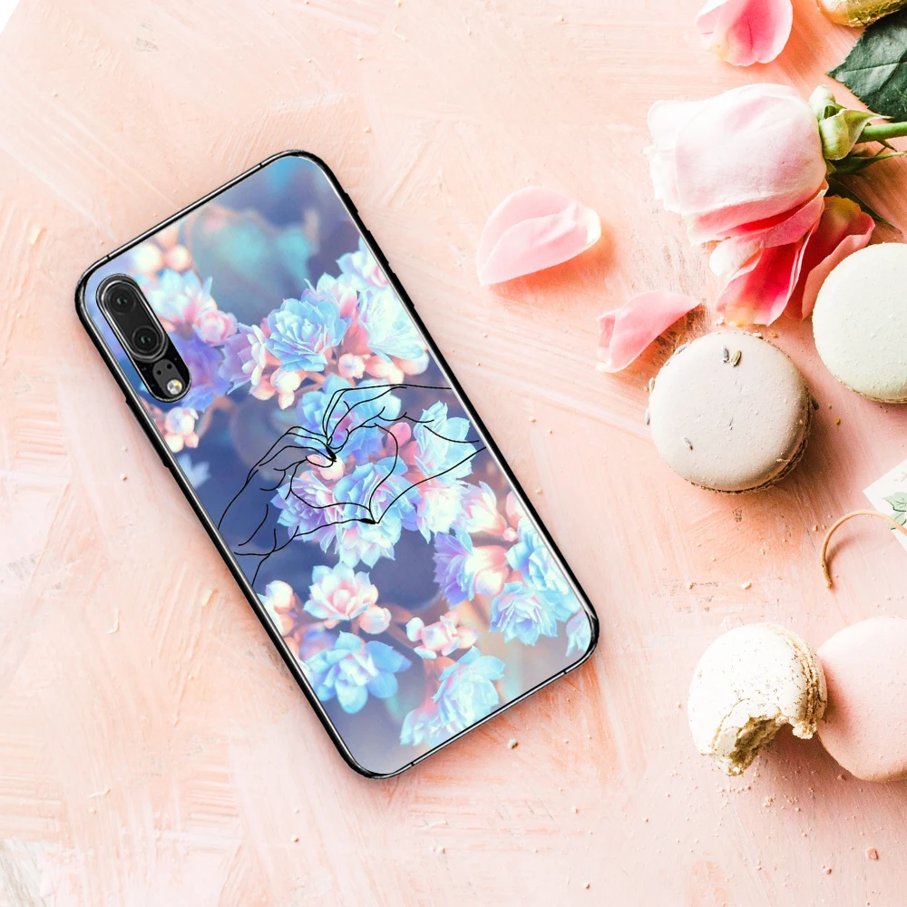 ELETEIL Flower Feathers Printed Phone Case For Huawei P10 Lite P20 P20Lite Plus Pro Shockproof Silicone Back Cover E30 |