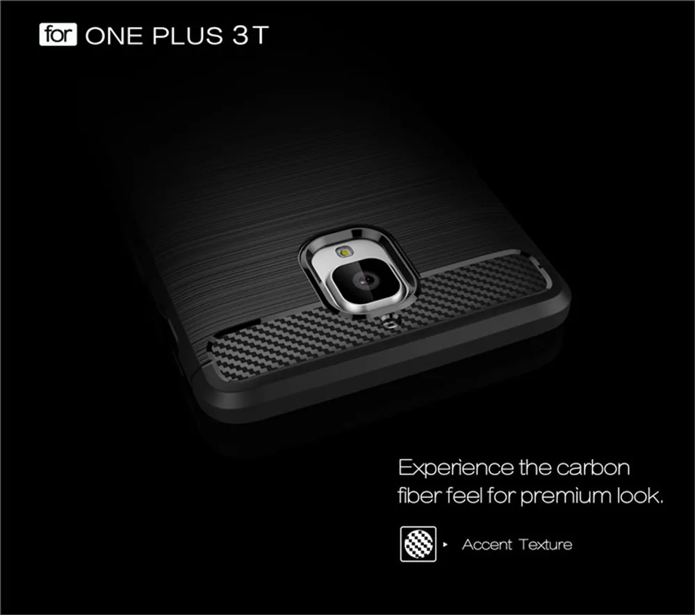 Newest Carbon Fiber Case For OnePlus 3T Soft TPU Anti-Knock Cover Oneplus3T One+3T Shell |