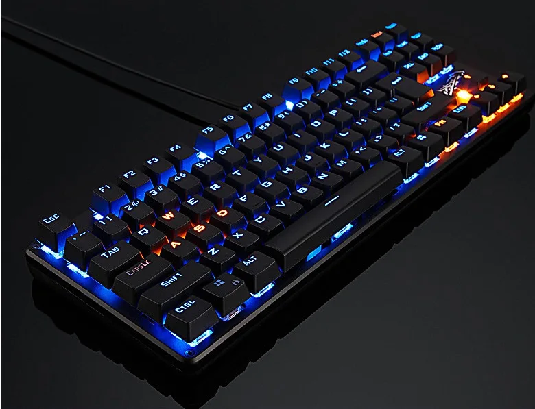 LINGBAO 87/104 Ключ 9 светодио дный Свет подсветкой компьютерных игр механическая