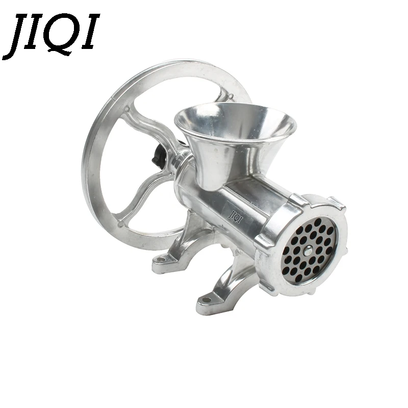 JIQI Hand Crank Meat Grinder Slicer Manual Sausage Stuffer Filler Machine Mincer Aluminum Alloy Noodle Cutter Nut Miller Chopper |