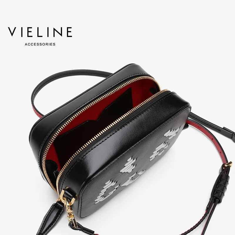 Женская сумка через плечо из натуральной кожи Vieline, дизайнерская брендовая ткацкая сумка на плечо из натуральной кожи, Сумка с клапаном для камеры