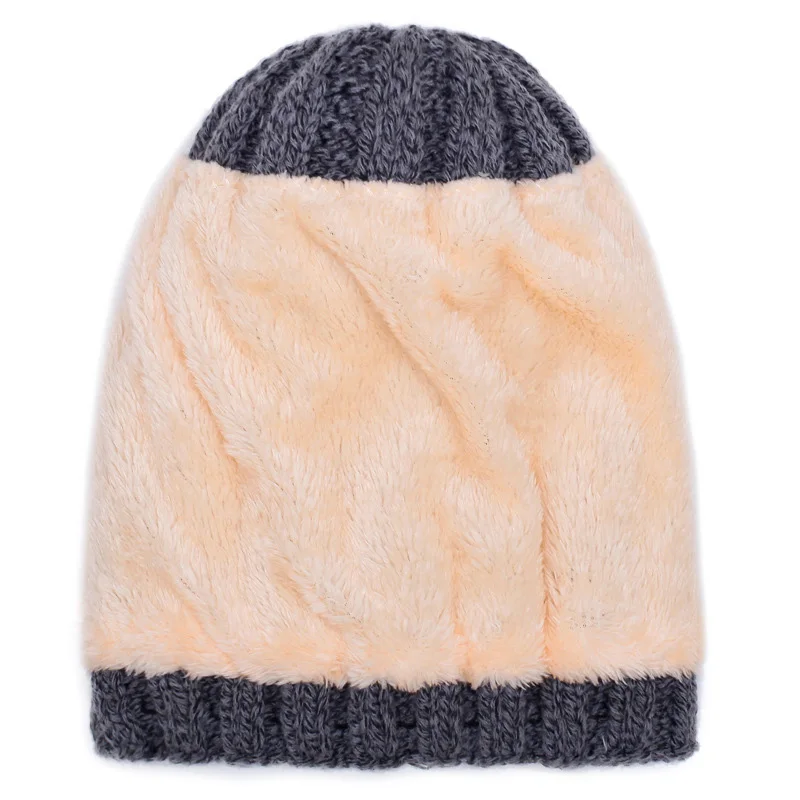 Вязаная шапка для женщин зима плюс бархат утепленная одежда шапочки письмо висит