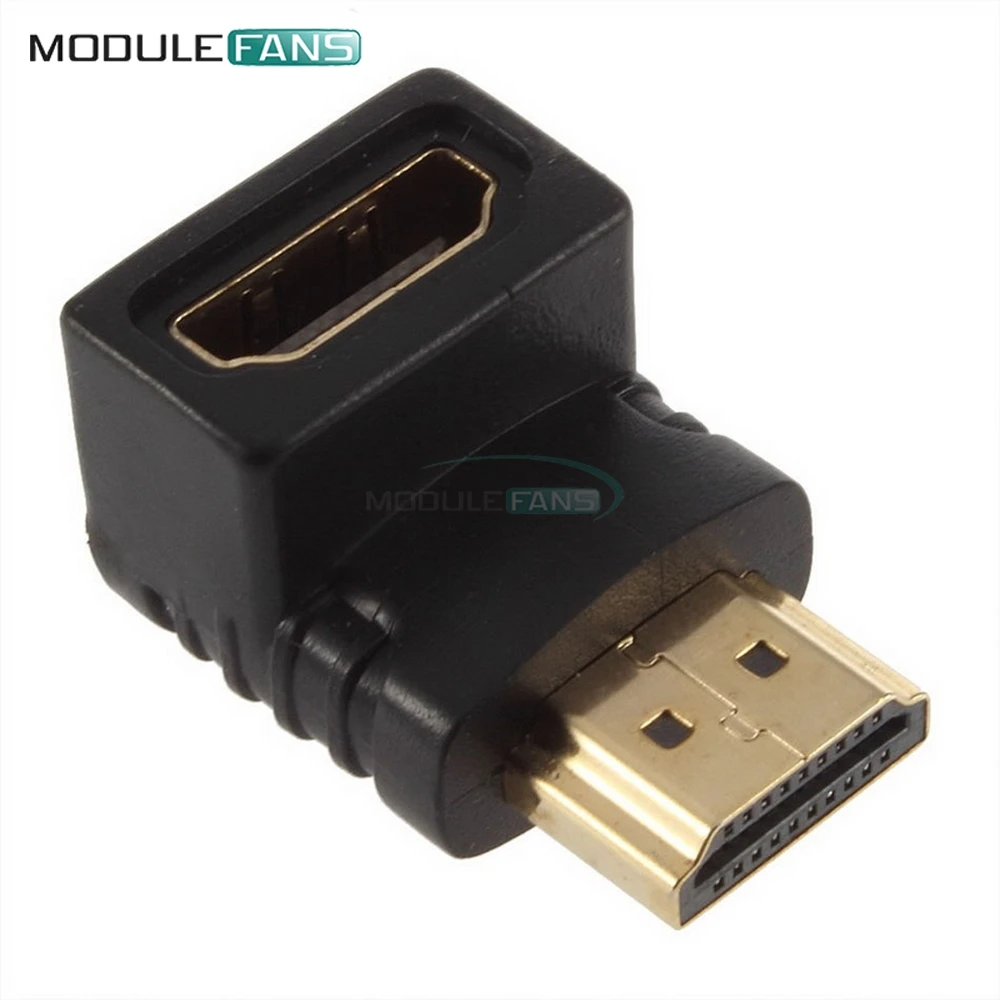 Для HDMI-совместимого штекера для кабеля с женской резьбой под углом адаптера HDTV