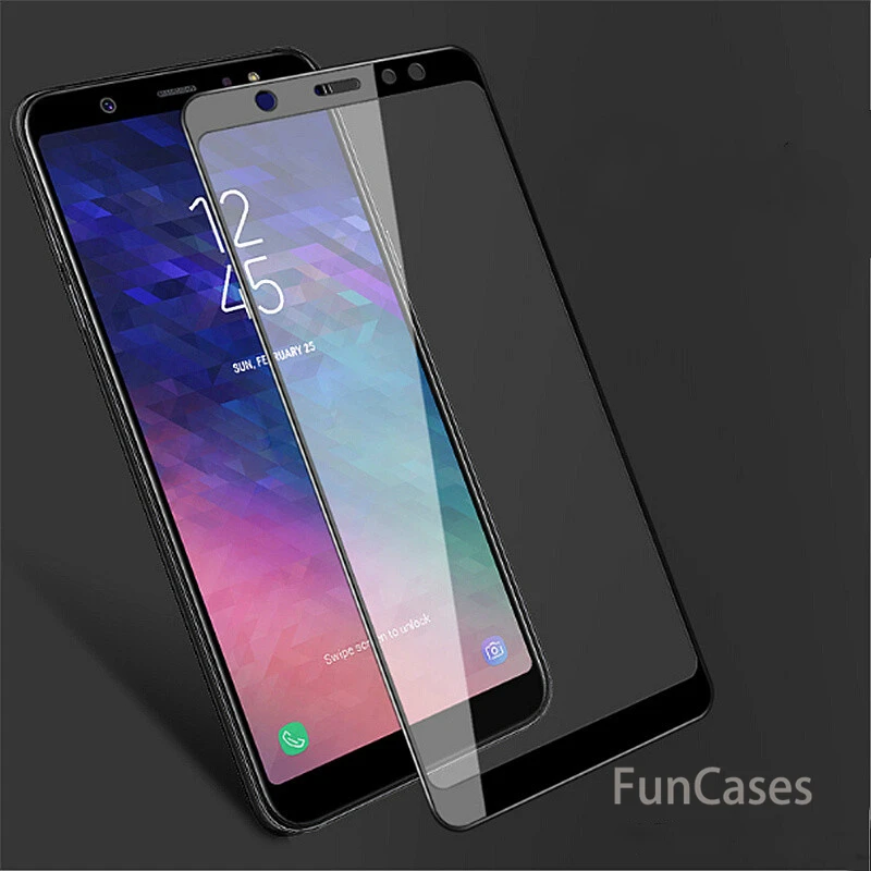 Four-color Black/White/Gold/Blue Tempered Glas For Samsung Galaxy A750 2018 A3 A5 A7 2017 J3 J5 J7 2017 Full Cover Glass Film images - 6