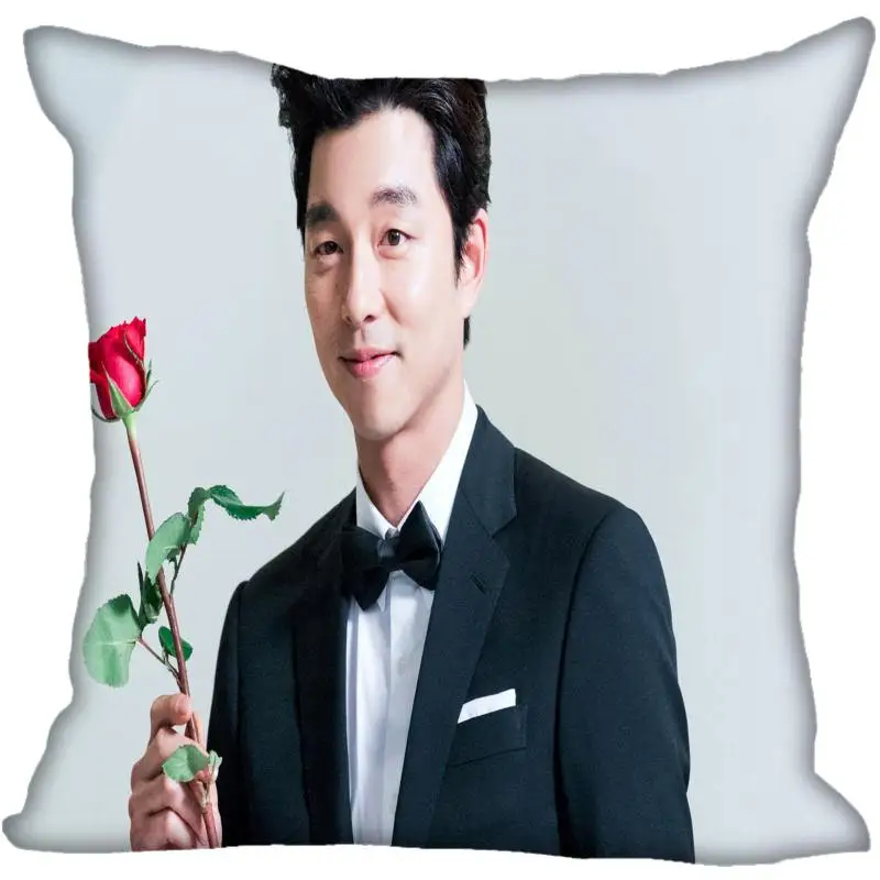 2 Новая Заказная наволочка Gong Yoo с принтом квадратная шелковая наволочка домашняя декоративная атласные Наволочки на молнии(с одной стороны - Цвет: 2
