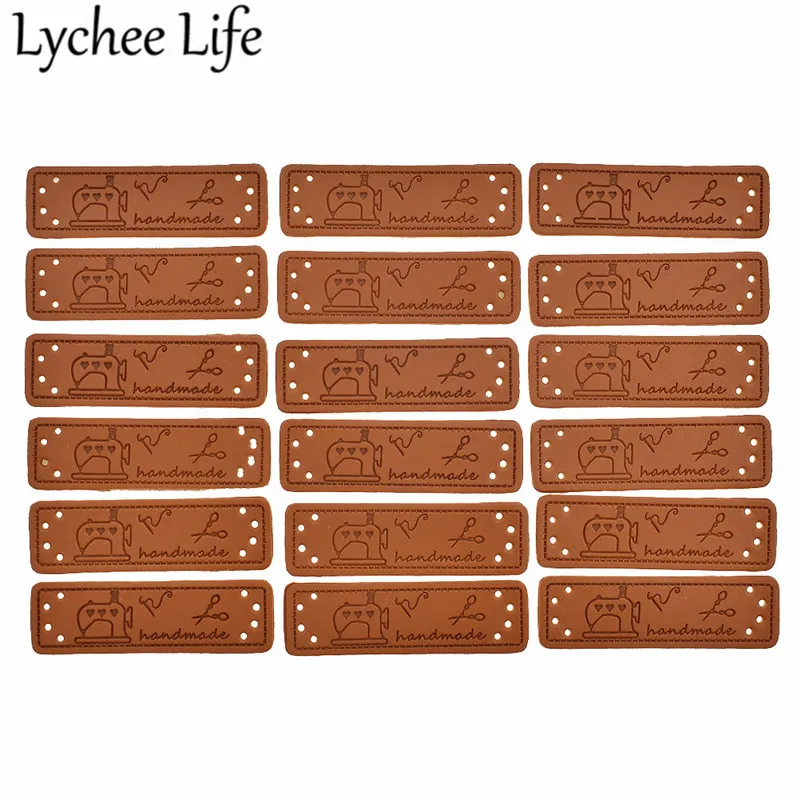 4 Lychee Life кожаные этикетки ручной работы 50 шт. инструмент для букв Печать этикетка DIY Одежда швейная ткань моющиеся принадлежности аксессуары - Цвет: 4