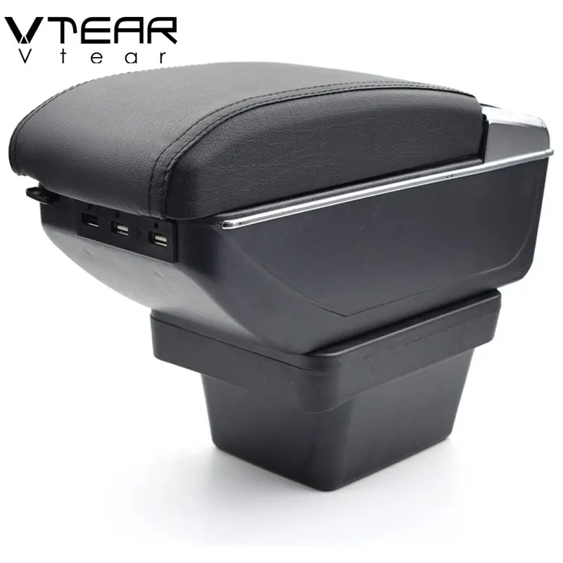 Vtear для Chery Tiggo 2 3X подлокотник кожаный usb интерфейс коробка хранения автомобильные