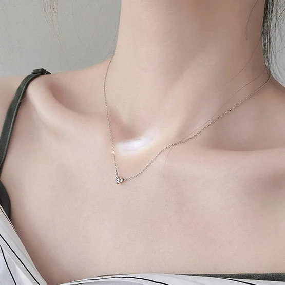 Сердце cz ожерелье женщин 100% 925 пробы серебро nacklace Ювелирное Украшение цепи