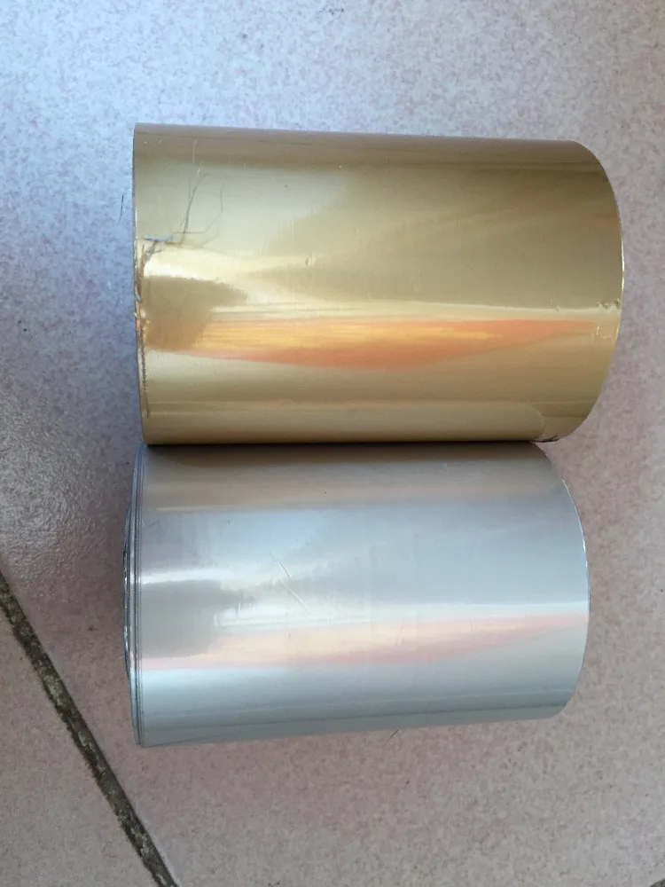 Matte Gold+Matte Silver 2Piecesx(8cmx120m)/Roll Hot Stamping Foil Paper Roll Hot Foil or Plastic Paper