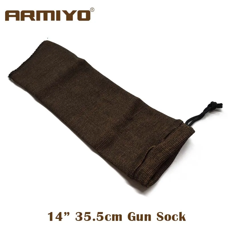 Green Armiyo 1" вязаный пистолет носок полиэстер силиконовый влагостойкий пылезащитный пистолет протектор кобура хранения рукав ткань Охота - Цвет: Green