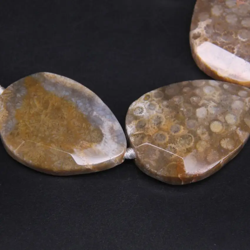 7-8PCS/strand Large Size Faceted Yellow Coral Jades Slab Nugget Beads Chrysanthemum Stone Agates Slice Pendants Jewelry Making | Украшения