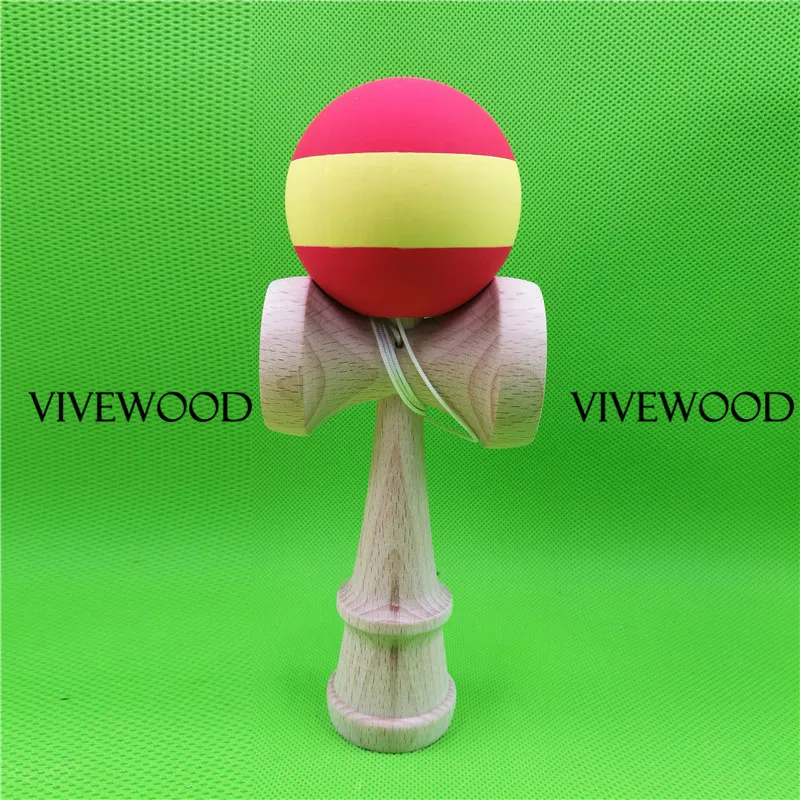 Резиновая кендама красный/желтый в полоску шелк резиновые Таме V2.0 Кен с более