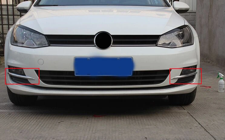 2 шт. для Volkswagen VW Golf7 Golf 7 тела головы передние противотуманные фары Светильник лампы рамка палки ABS хромированной отделкой Панель рамки