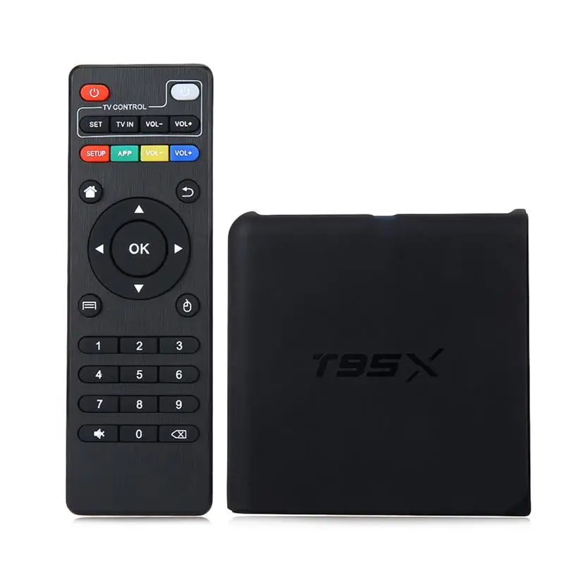 T95X Android6.0 ТВ приставка Amlogic S905X 64 бит четырехъядерный 1 г/8 г, 2 г/8 г KD17.5 wifi 2,4 ГГц телеприставка 4 к Smart tv медиаплеер