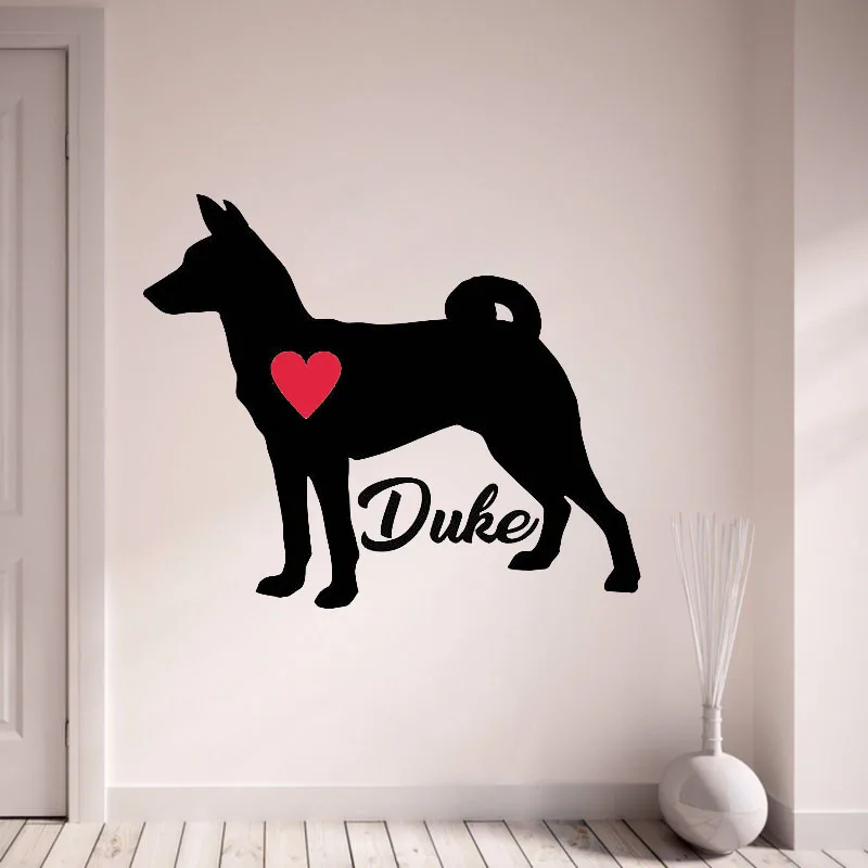 Наклейка с именем собаки для домашнего животного L138|dog wall decals|name decalswall decals |