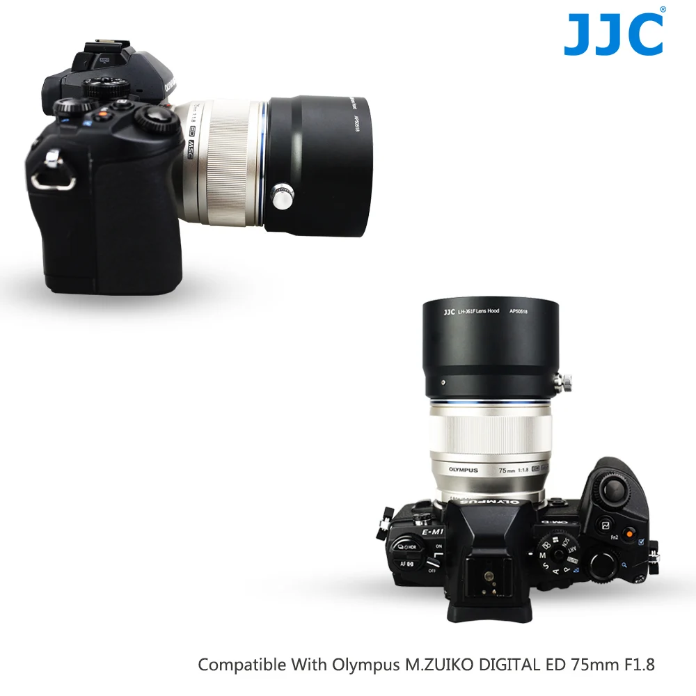 JJC металлическая бленда объектива 58 мм защита для OLYMPUS M.ZUIKO DIGITAL ED 75 F1.8 заменяет