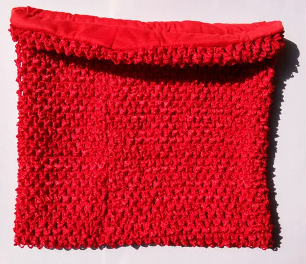 Red Lined Tube Tops Вязаные крючком топы-пачки с подкладкой 9x10 дюймов, вязаные топы для платьев-пачек, 1 предмет - Цвет: Red Lined Tube Tops