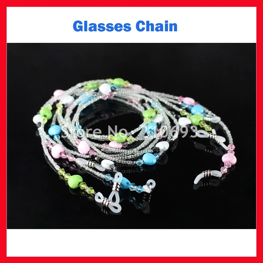

Free Shipping 10pcs nice pearl beaded Glasses Eyeglasses Chain Sunglasses Cord Rope Anti Slip Beaded Holder