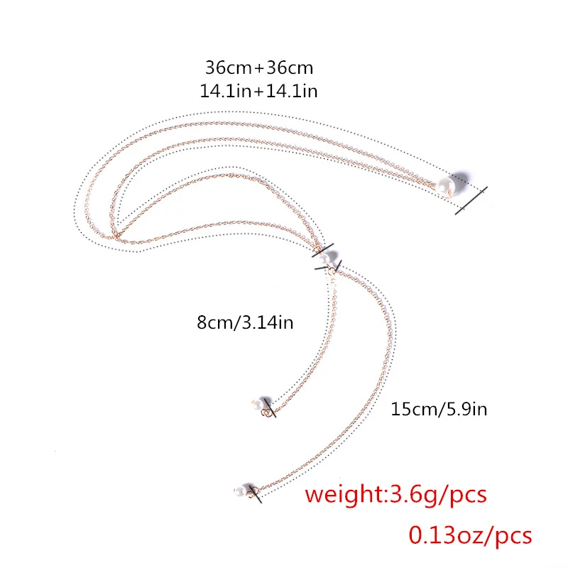 Новинка 2019 имитация жемчуга декоративные ожерелья цепочка на спине ювелирные