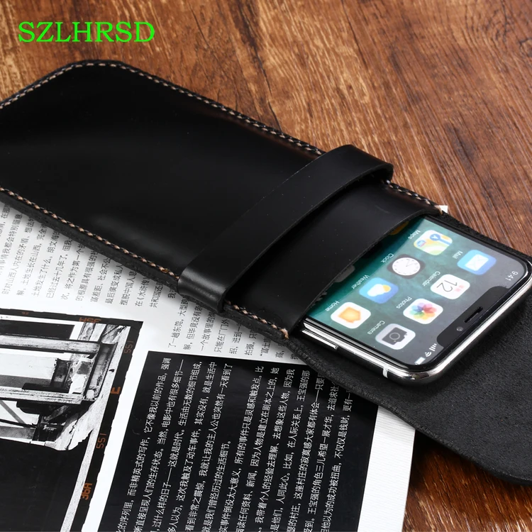 SZLHRSD Новый чехол для Samsung Galaxy S9 Plus S7 S6 S8 S4 S5 защитный из натуральной кожи сумка