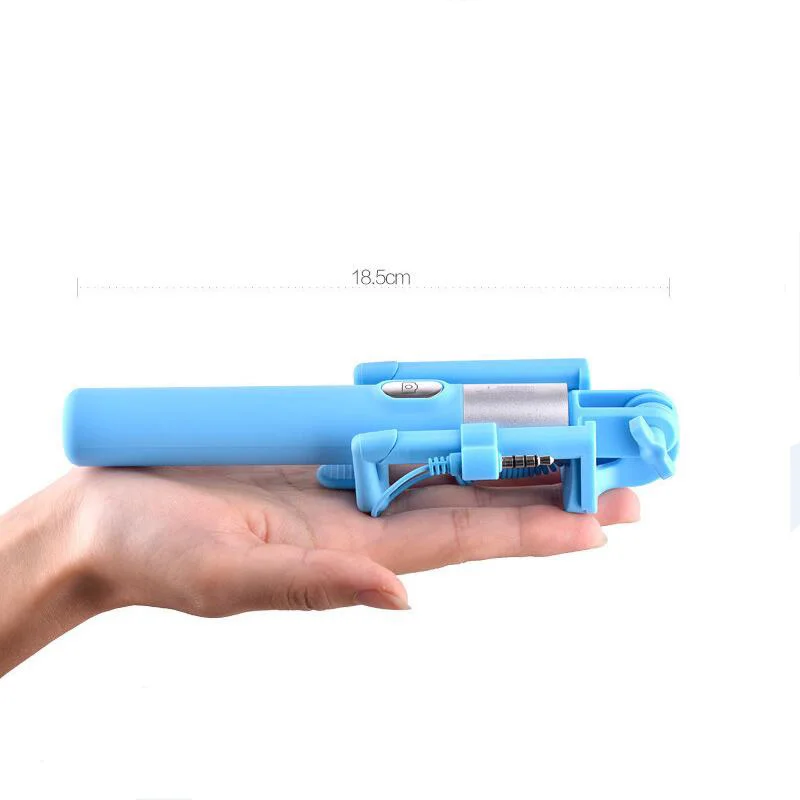 Ручная Проводная Мини селфи палка для смартфонов IOS Android раздвижной монопод