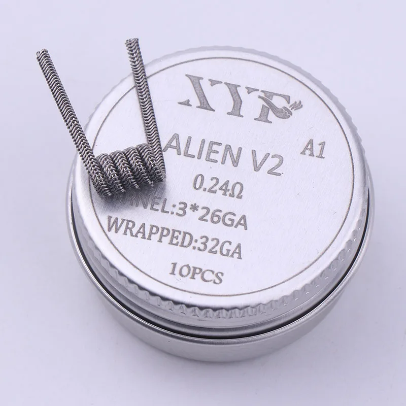 Новинка XYF 10 шт./лот предварительно собранная катушка Clapton витая ALIEN V2 clapton