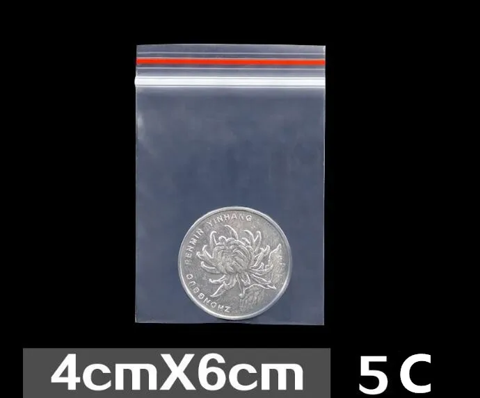 5C толстые 1000 шт./лот маленькие ювелирные изделия пластиковые сумки Мини Ziplock