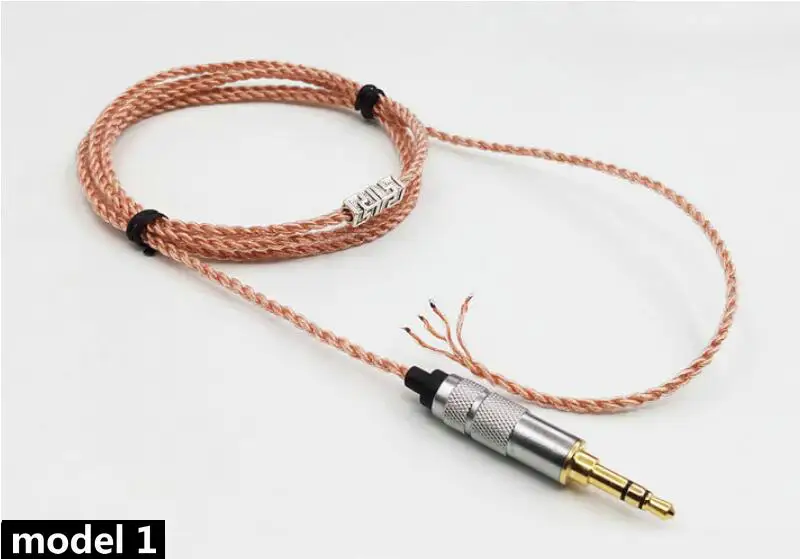 3,5 мм разъем мягкий 5N OCC один Кристалл Медь 80 ядер Плетеный DIY аудио Кабели Замена Ремонт для наушников обновление провода