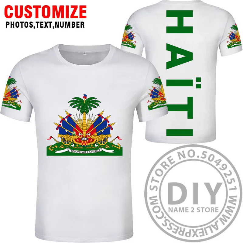 Style 3 HAITI футболка diy пользовательское имя номер hti футболка Национальный флаг страны ht французский гаитянская Республика колледж печать фото одежда - Цвет: Style 3