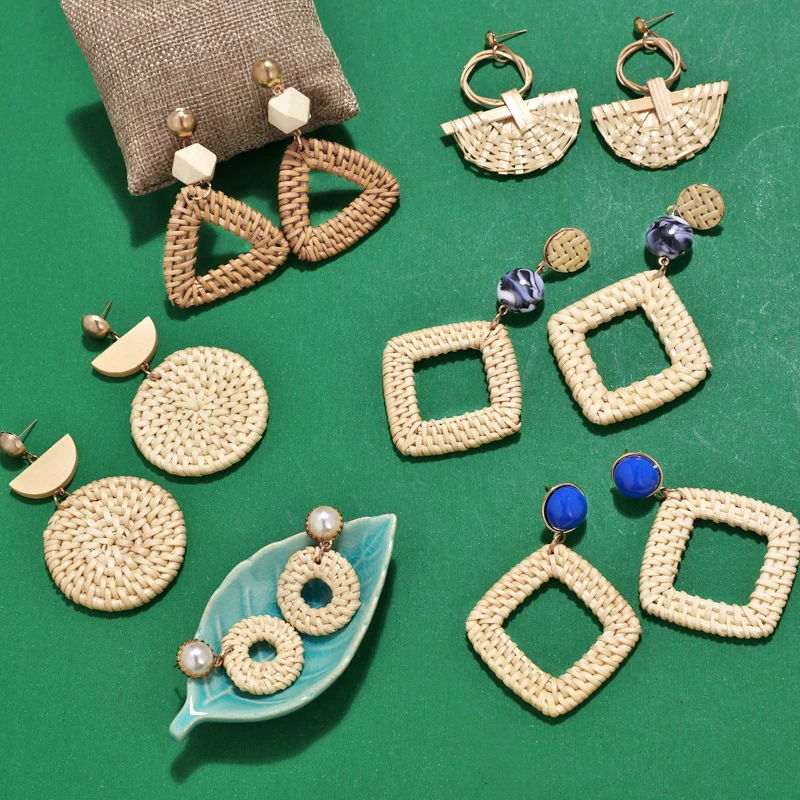 Женские Висячие серьги с кисточками ZOSHI геометрические деревянные в богемном