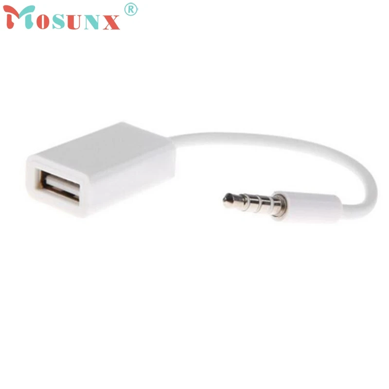 3 5 мм штекер AUX аудио разъем к USB 2 0 гнездовой конвертер Кабель Автомобильный MP3 _