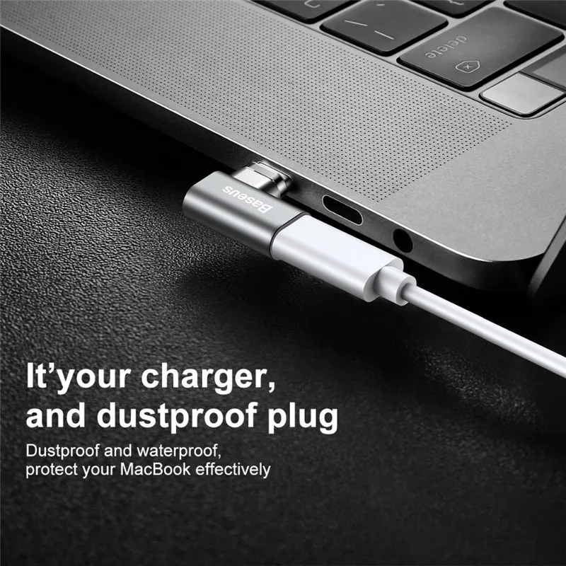 Baseus Магнитная USB-C к зарядный кабель локоть мини адаптер для Apple MacBook Pro Xiaomi Тетрадь
