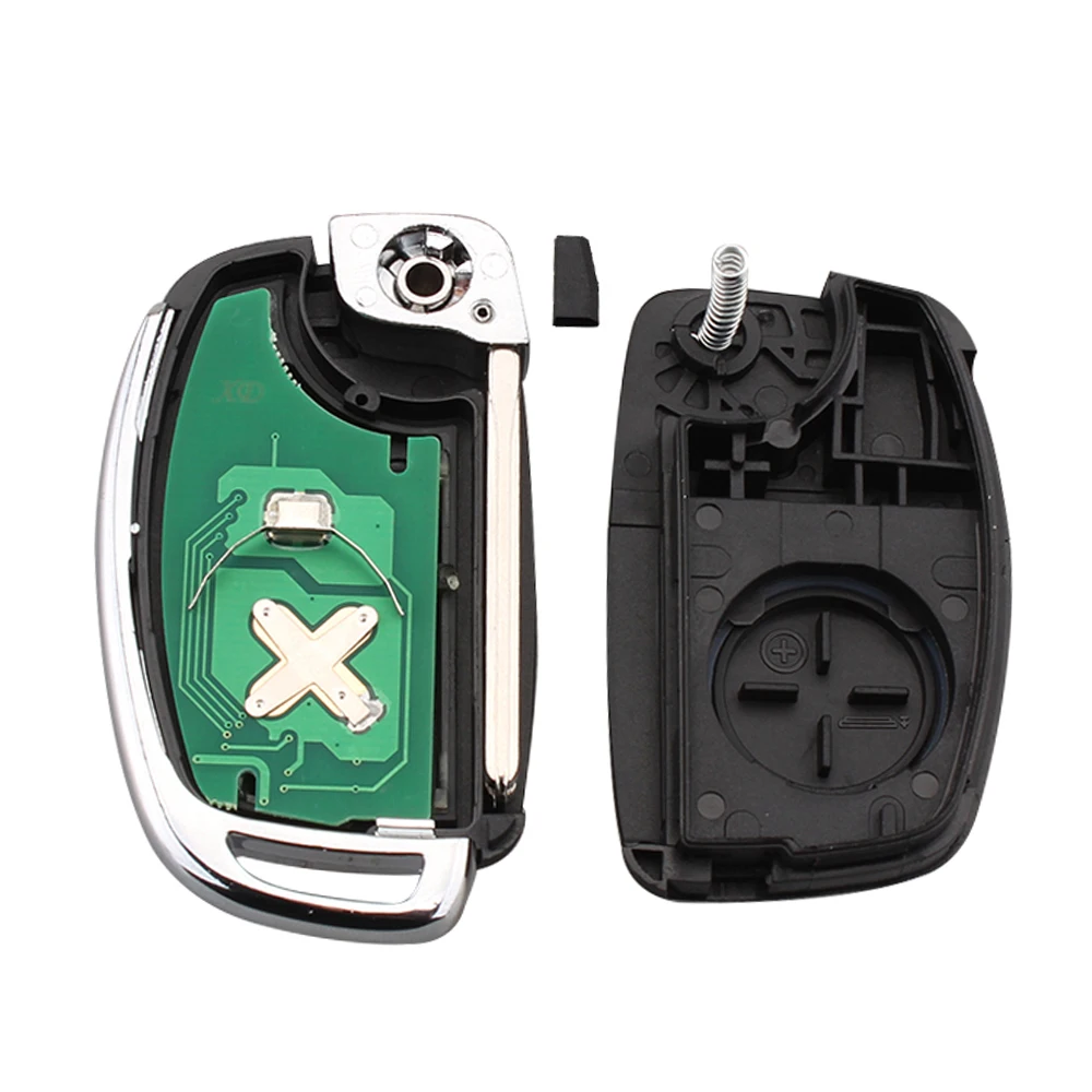 KEYYOU 3 кнопки для Hyundai IX35 IX25 IX45 Elantra Santa Fe 433 МГц ID46 чип складной пульт дистанционного