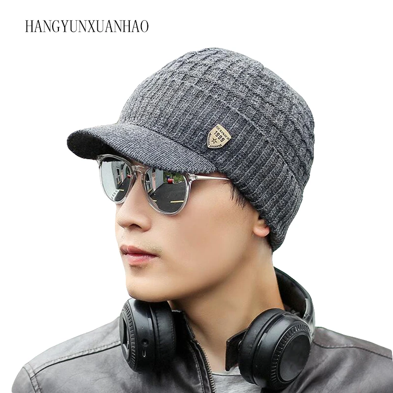 

Вязаные мужские и женские мужские зимние облегающие шапки Балаклава флисовые шапки с черепом головные уборы шарф маска для лица шерстяные ...