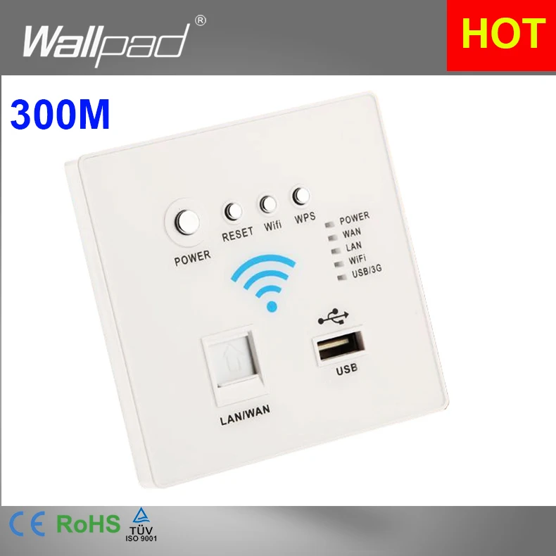 Беспроводная USB розетка 300 м 110 ~ 250 В Wi Fi зарядка настенный встроенный беспроводной