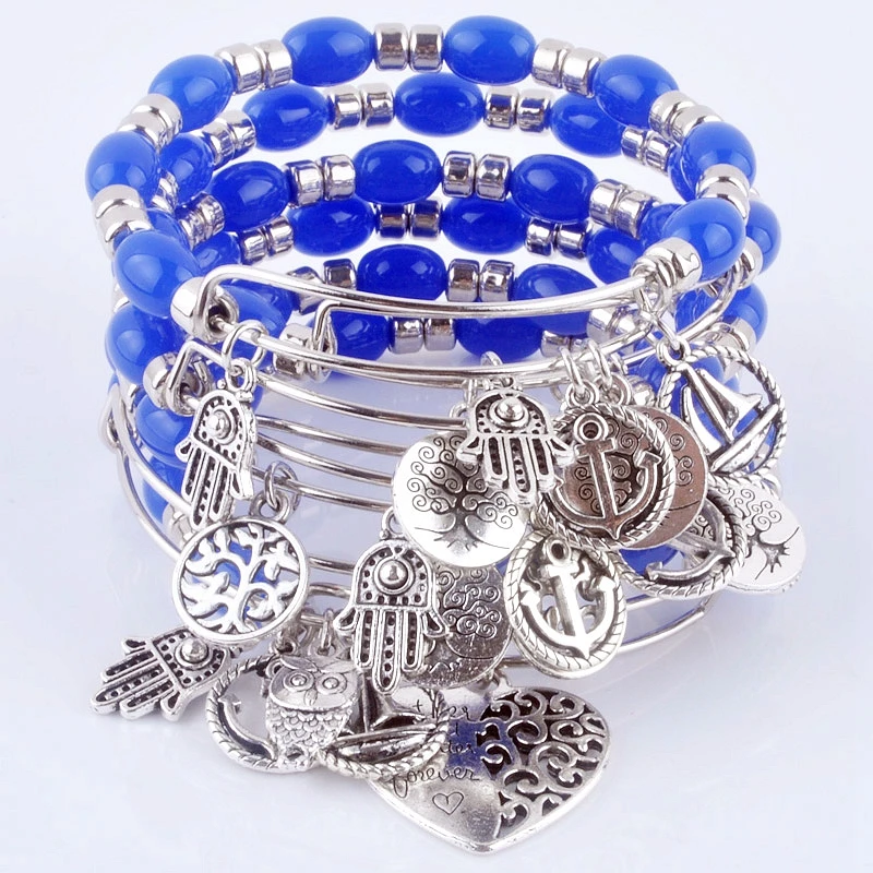 2018 расширяемый регулируемый браслет с проволочной оболочкой акриловыми