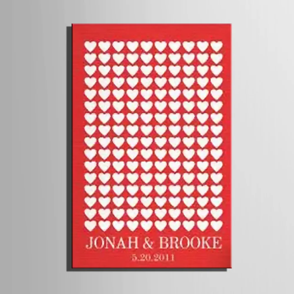 Гость подпись DIY подарок для свадебной вечеринки холст подписание доска живописи