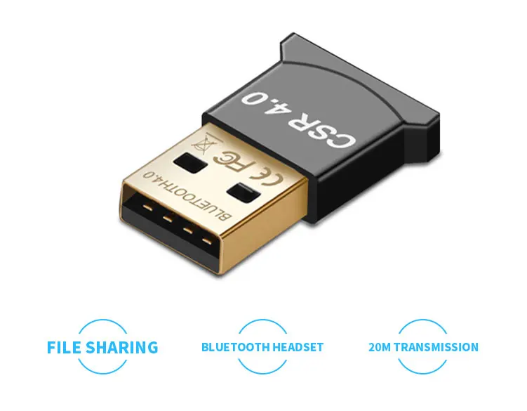 Мини USB Bluetooth 4,0 адаптер для компьютера ПК беспроводной аудиоресивер bluetooth-заглушки для Windows 10, 8, 7, Vista XP 32/64