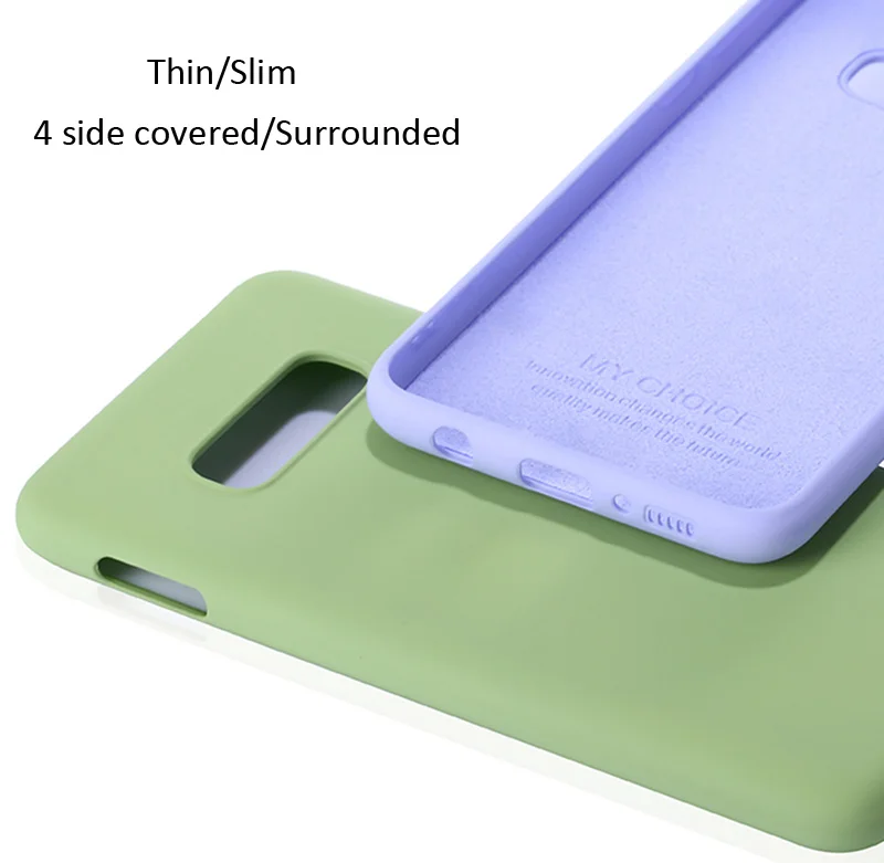 Жидкий силиконовый чехол для Samsung Galaxy S10 Plus мягкий гелевый резиновый