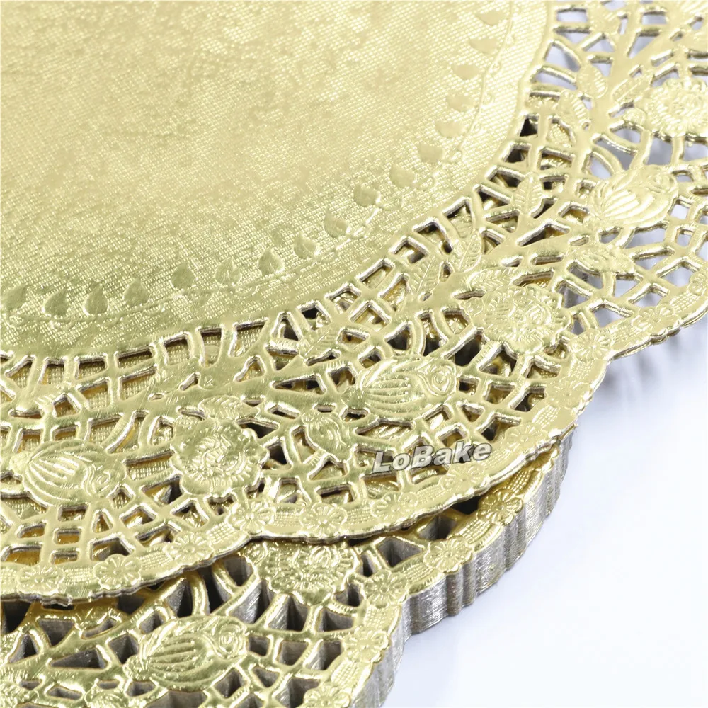 (100 шт./упак.) красивые круглые бумажные салфетки золотого цвета 11 5 дюйма