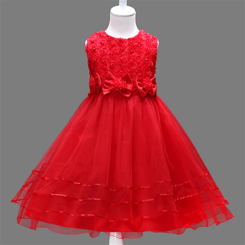 Yeedison Cute Flower Girls Dress Summer Bow Kids Princess Dresses For Girl Party And Wedding Costume 2018 New Children Ball Gown | Детская