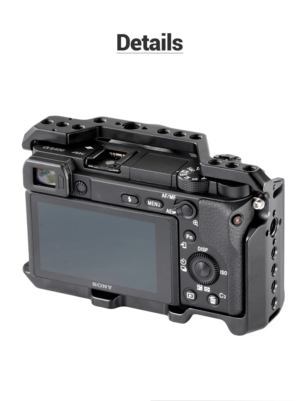 Клетка SmallRig a6400 для sony A6300/A6400/A6500, в форме, для DSLR камеры с отверстиями для резьбы 1/4 и 3/8-2310