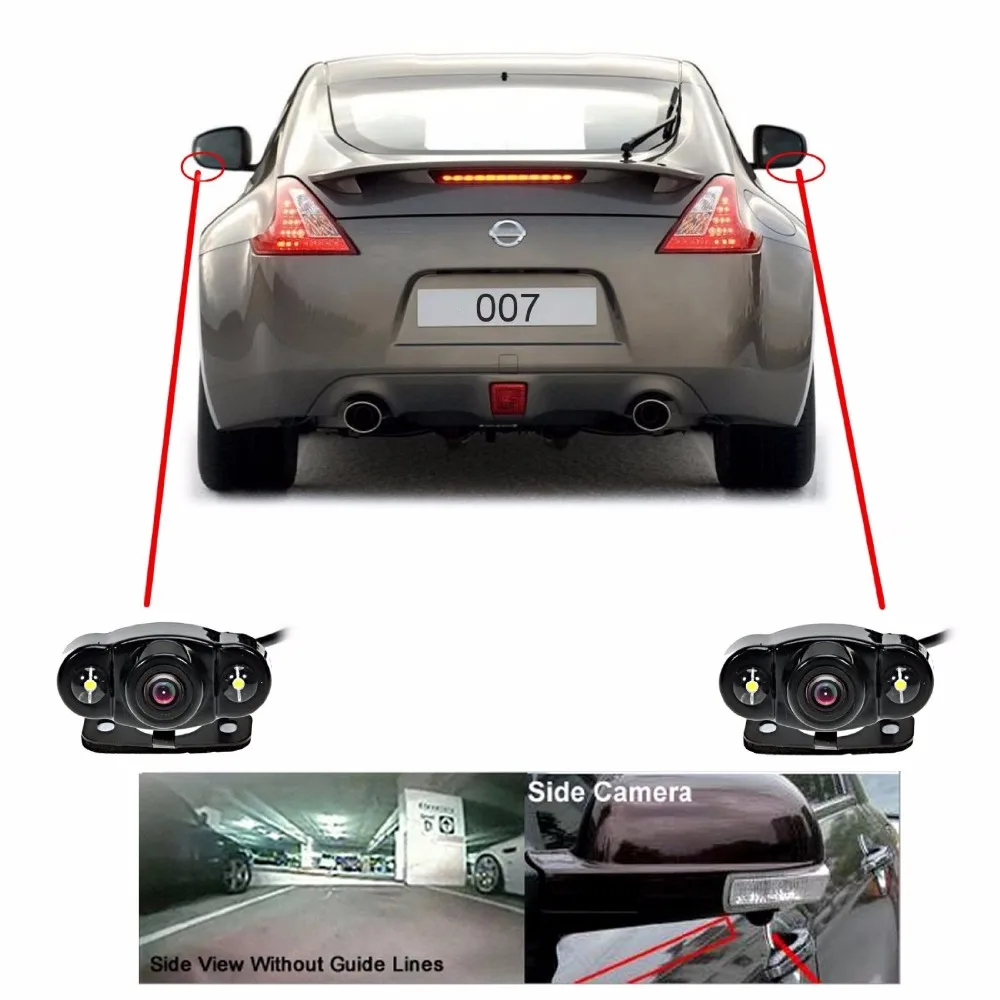 2 светодиодный боковое зеркало крепление ночного видения обратное зеркальное